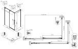 Душевой уголок Ультима (Ultima) VSR-7UL8014CL, 1400*800, хром, стекло прозрачное,