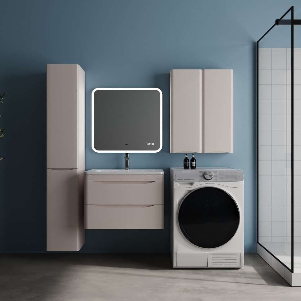 Тумба подвесная STYLE LINE "Бергамо мини 70" (2 ящ.) Люкс Плюс антискрейтч карамель под раковину Каре Люкс МИНИ 700х350