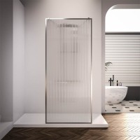 Душевая перегородка Veconi Korato KR-90F, 1200x2000, хром, стекло рифленое осветлённое