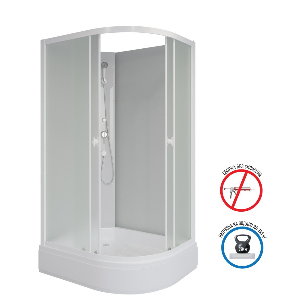 Душевая кабина Niagara Promo P90/80/26L/MT/BK (90х80х195) 4 места