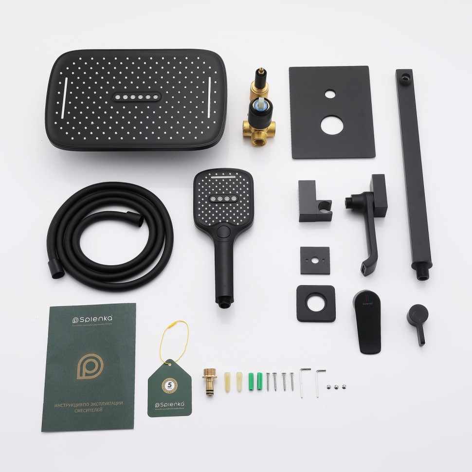 Душевая система Splenka встраиваемая S31.27.06 Черный