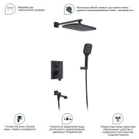 Душевая система Splenka встраиваемая S31.27.06 Черный