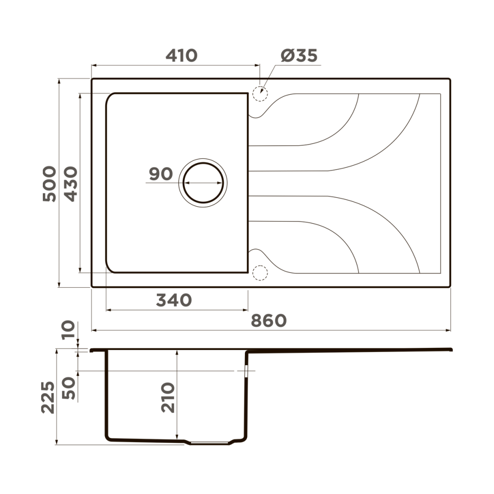 Кухонная мойка Omoikiri Yasugata 86-GR Tetogranit/leningrad grey