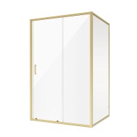 Душевое ограждение Niagara Nova NG-42-12AG-A110G (120х110х195) прямоугольник,золото,двери раздвижные,стекло прозрачное,2 места