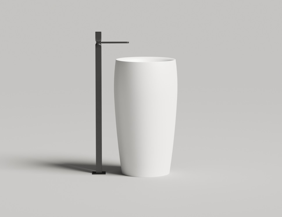 Раковина напольная ALDA 03  покраска по RAL полностью 470х470х900 S-Stone Матовое