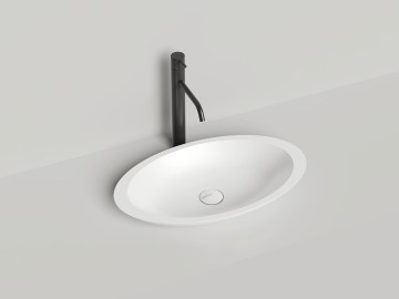 Раковина накладная CALLISTA 02 покраска по RAL полностью 575х345х85 S-Stone Матовое