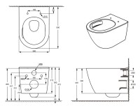 Унитаз подвесной CeramaLux TR-0199ZK