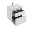 Тумба с раковиной Nova Lite 60 2 ящ. цв. бел.глянец