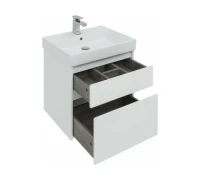 Тумба с раковиной Nova Lite 60 2 ящ. цв. бел.глянец