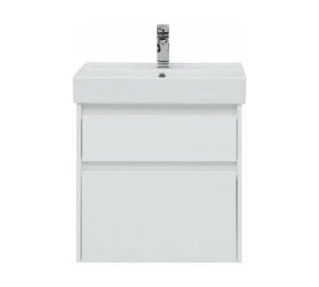 Тумба с раковиной Nova Lite 60 2 ящ. цв. бел.глянец