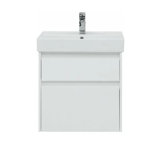 Тумба с раковиной Nova Lite 60 2 ящ. цв. бел.глянец