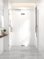 Душевая дверь раздвижная Premium Prato 300 CH-L, 1100х2000, хром, стекло прозрачное