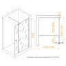 Душевая перегородка RGW WA-054B (WA-010B + Z-072B) (Прозрачное, 800)