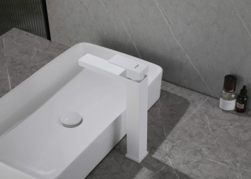 Смеситель ABBER Daheim AF8211W для раковины, белый матовый