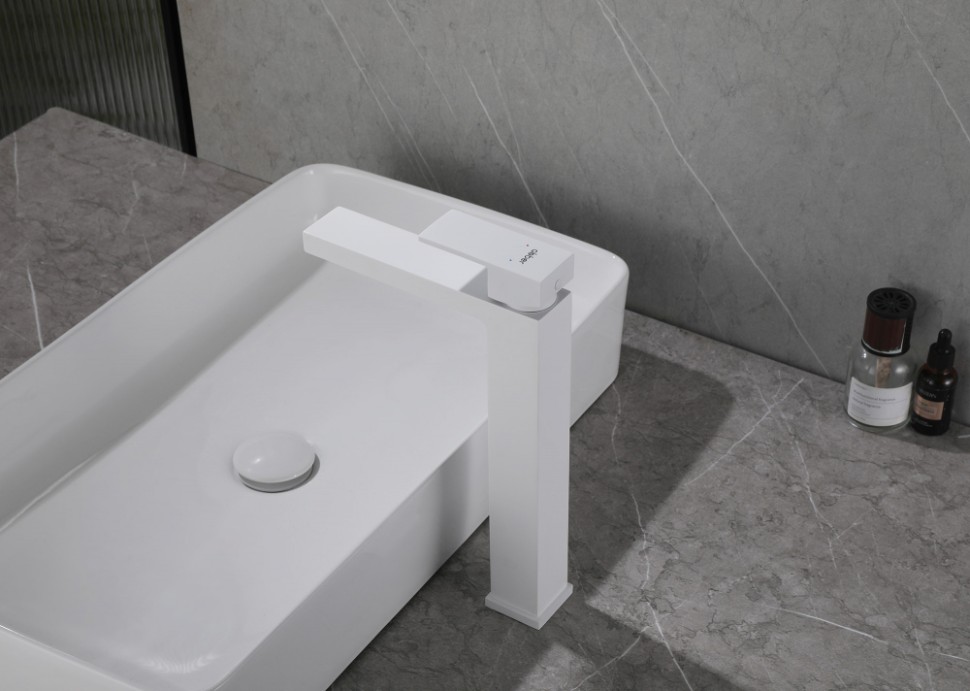 Смеситель ABBER Daheim AF8211W для раковины, белый матовый