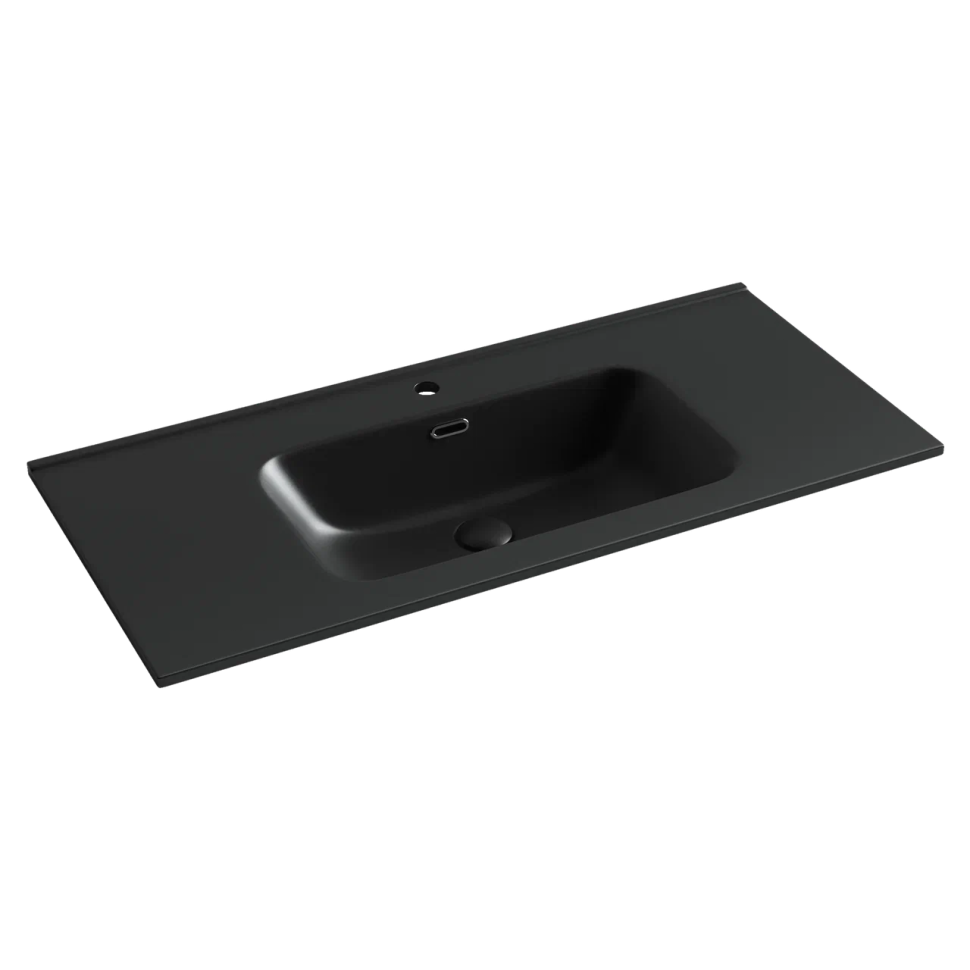 Умывальник накладной прямоугольный (цвет Черный Матовый) Element 1010x465x180мм