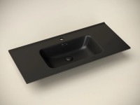 Умывальник накладной прямоугольный (цвет Черный Матовый) Element 1010x465x180мм