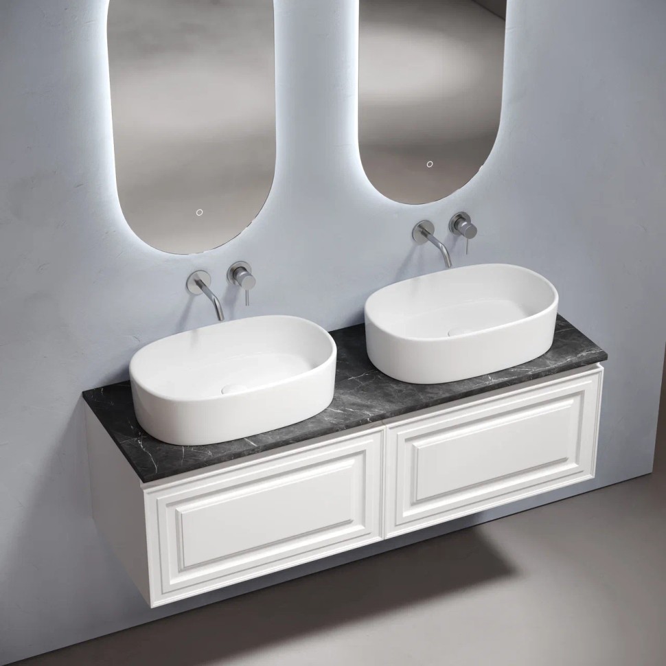 Столешница для ванной комнаты из керамогранита SANCOS Black Sky 1600х460 без отверстия под смеситель, арт.TT160A1