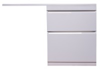 Тумба напольная STYLELINE "Даллас 130", Люкс белая, PLUS, ЭМАЛЬ с раковиной ESTETUS Даллас 1300*482 левый