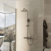 Душевая стойка Rondo VSFS-1R0GM без излива, вороненая сталь