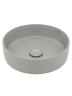 AQM5012 Раковина накладная круглая, цвет светло-серый матовый. 355x355x120