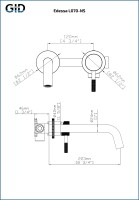Настенный смеситель GID Edessa SS070-BM-NS черный матовый