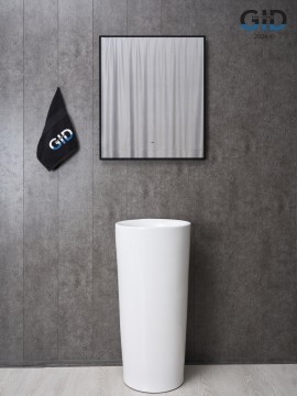 Раковина Gid Nb130w 81118 накладная белая 41x41x85