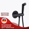 Смесители Raglo с гигиеническим душем встраиваемый с термостатом R23.56.06 Черный