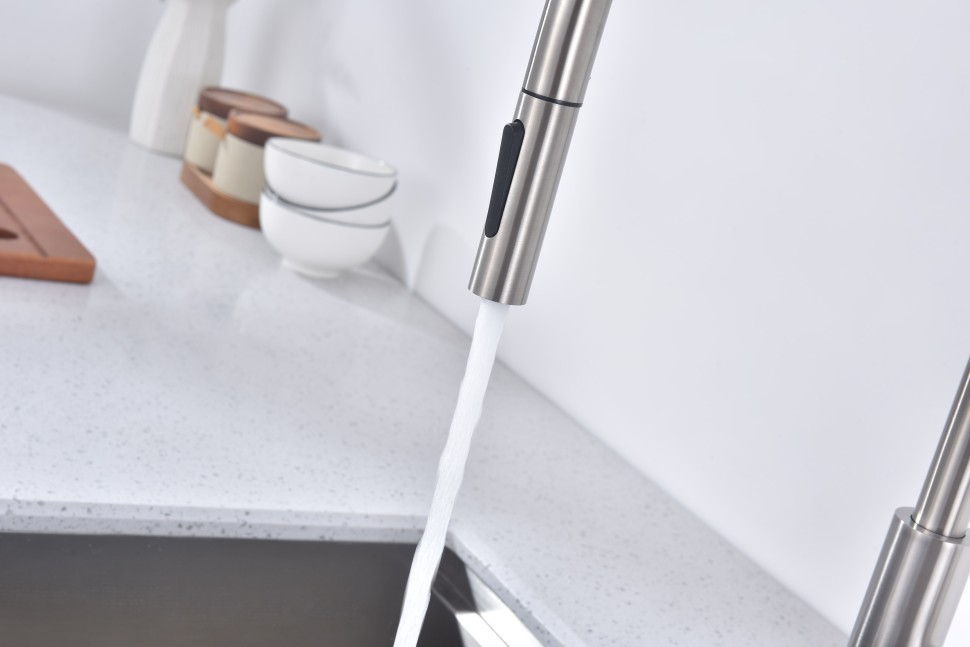 Смеситель для кухни Senso, брашированная сталь, Se215180-BS, Paulmark