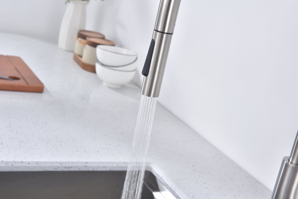 Смеситель для кухни Senso, брашированная сталь, Se215180-BS, Paulmark