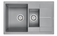 Мойка FLUGEN 60/1,5, IT-GRANIT, PM237850-GRM, серый металлик, 775х495 мм, Paulmark