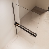 Душевая перегородка Walk-In VSW-1HR100CLGM, 1000*2000, вороненая сталь, стекло прозрачное