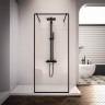 Душевая перегородка Veconi Korato KR-90B, 1000x2000, черный, стекло прозрачное