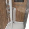 Душевая кабина Niagara Luxe 7717WD (100x100х215) низкий поддон(15см),дверь распашная,стенки серебро,4 места