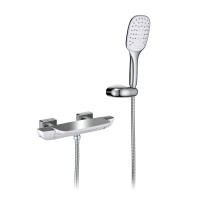 Смеситель для ванны с душем Timo Helmi 4024/00-16Y хром-белый