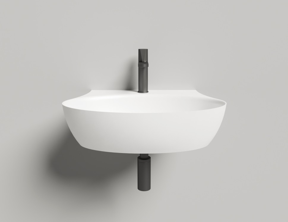 Раковина накладная ALDA WALL 01 580х450х150 S-Sense Глянцевое