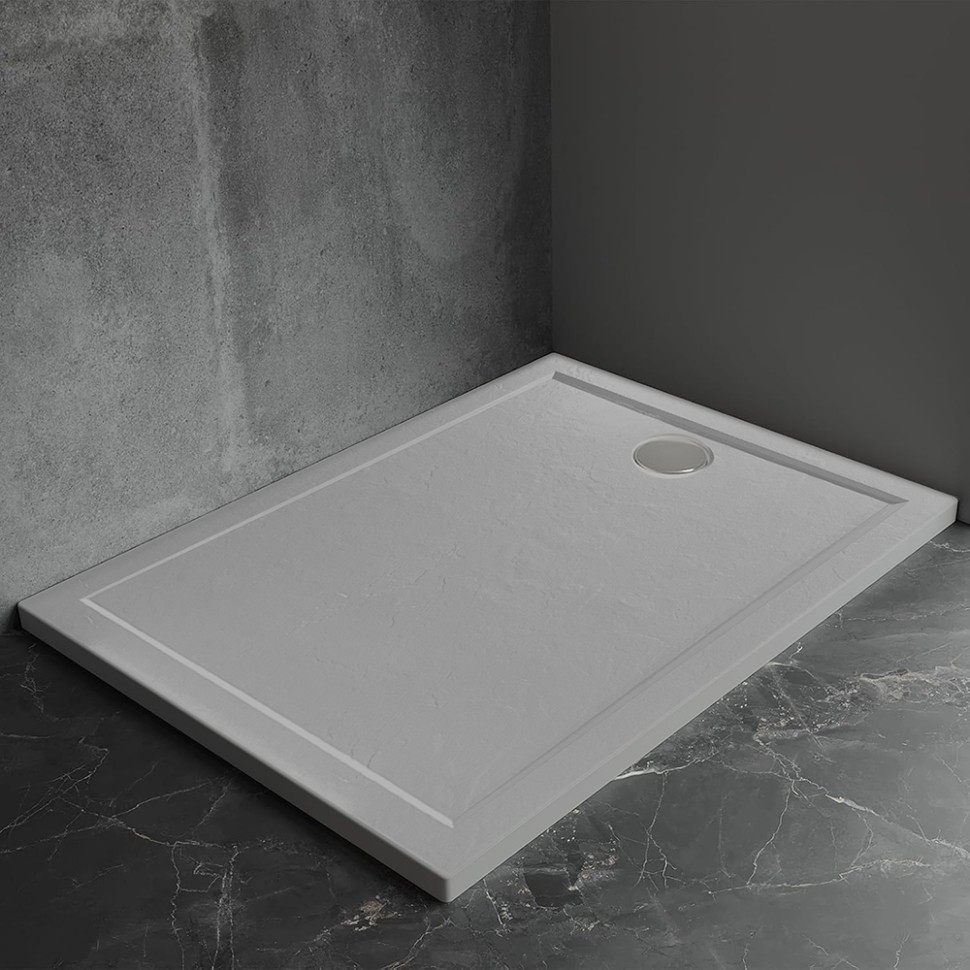 Душевой поддон Veconi Pietra G, 800x800x30, искусственный камень, серый