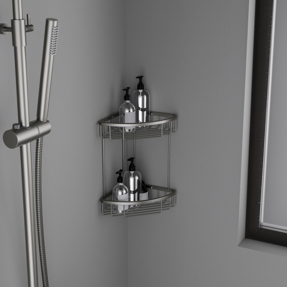 Полка угловая двойная Timo Saona 13082/18 черное золото