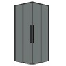 Душевое ограждение Grossman Galaxy 300.K33.01.1010.21.10 (100х100х195) квадрат,раздвижная черный матовый,стекло тонированное, 1 место