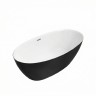 Ванна отдельностоящая Grossman Classic GR-2403MB (150х78х58) цвет черный/белый матовый,1 место