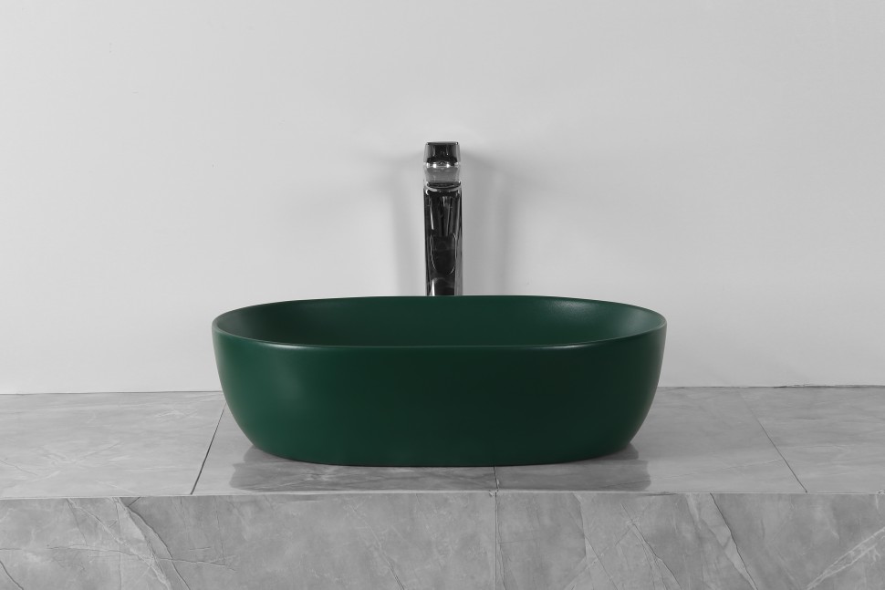 Раковина накладная MILLEAU Nuage MU7100K-MHGN (матовый изумрудный / тёмно-зелёный)