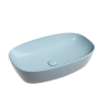 Умывальник чаша накладная овальная (цвет Голубой Матовый) Element 600x380x138мм