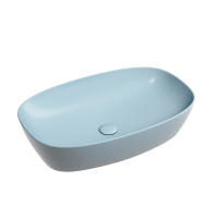 Умывальник чаша накладная овальная (цвет Голубой Матовый) Element 600x380x138мм