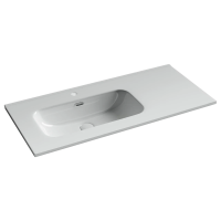 Раковина накладная мебельная CERAMICANOVA Element чаша слева с отверстием под смеситель 1010x465x180 мм цвет белый CN7003L