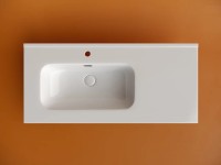 Раковина накладная мебельная CERAMICANOVA Element чаша слева с отверстием под смеситель 1010x465x180 мм цвет белый CN7003L