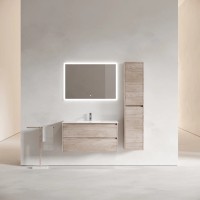 Тумба подвесная SANCOS Libra 990х450х500, c двумя ящиками оснащенными доводчиками, дуб галифакс натуральный, арт. LB100EG