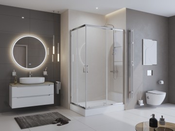 Душевой уголок BelBagno UNO-195-AH-2-100/90-C-Cr