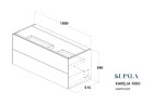 Тумба 1000x515x540 для монтажа с мебельной раковиной WBD10101