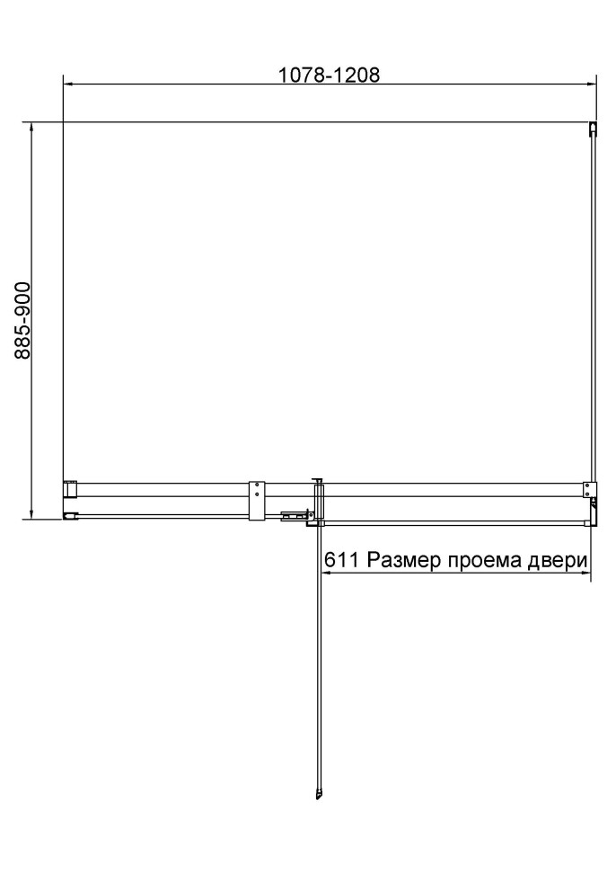 Душевой уголок Экстенза (Extenza) VSR-4EX111290CLGM, 1100/1200*900, вороненая сталь, стекло прозрачное