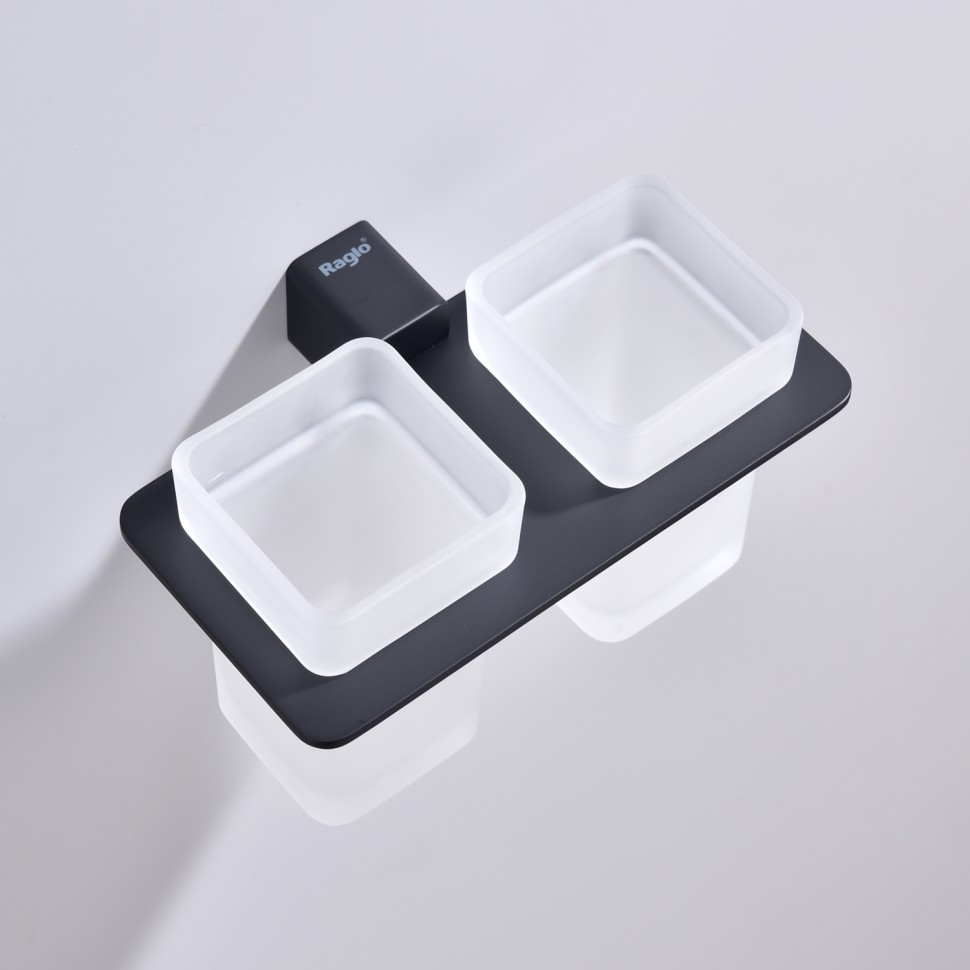 Держатель + 2 Стакана Raglo черный